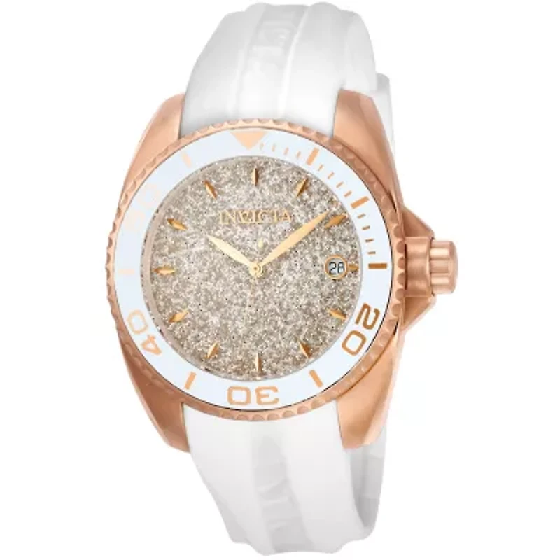 Invicta Womens White Strap Watch 22704