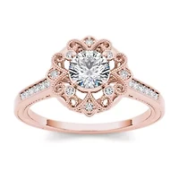 1/2 CT.T.W. Natural Diamond 14K Rose Gold Engagement Ring