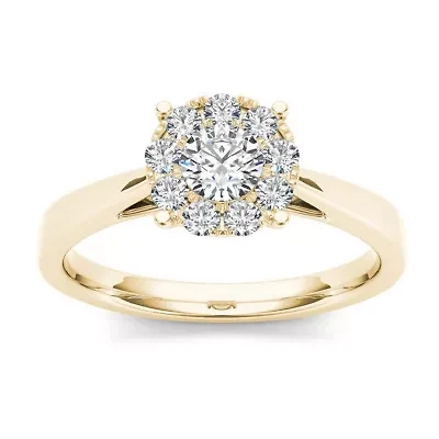 1/2 CT.T.W. Natural Diamond 10K Yellow Gold Engagement Ring