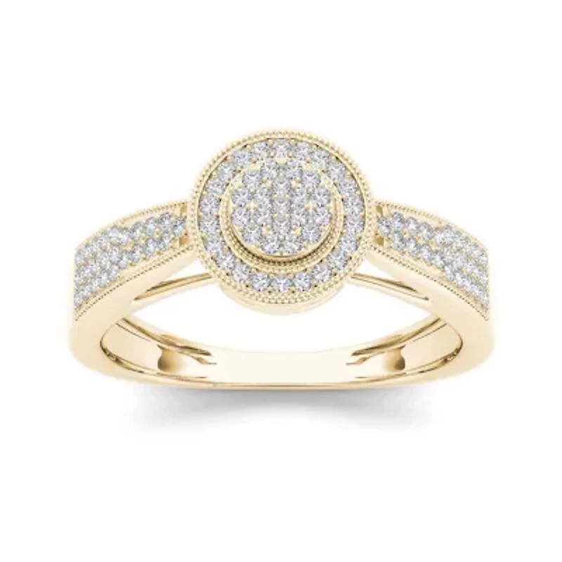 1/4 CT.T.W. Natural Diamond 10K Yellow Gold Engagement Ring