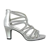 Easy Street Elated Womens Round Open Toe Stiletto Heel Pumps