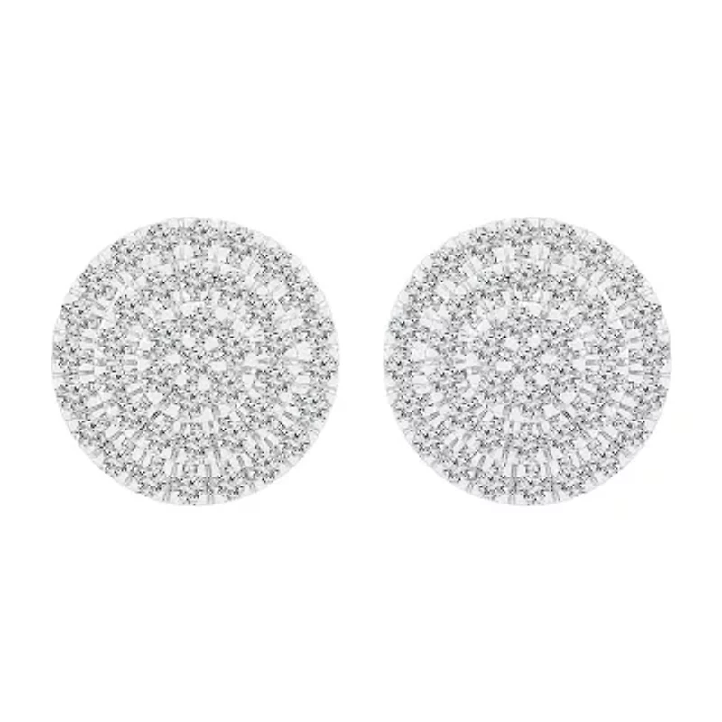1/2 CT. T.W. Natural White Diamond 10K White Gold 10.5mm Stud Earrings