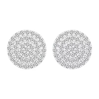 1/2 CT. T.W. Natural White Diamond 10K White Gold 10.5mm Stud Earrings