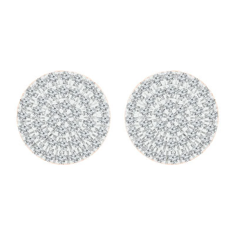 1/2 CT. T.W. Natural White Diamond 10K Rose Gold 10.5mm Stud Earrings