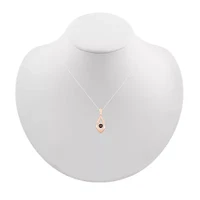 Womens 1/5 CT. Natural Champagne Diamond 10K Rose Gold Pear 18 Inch Pendant Necklace