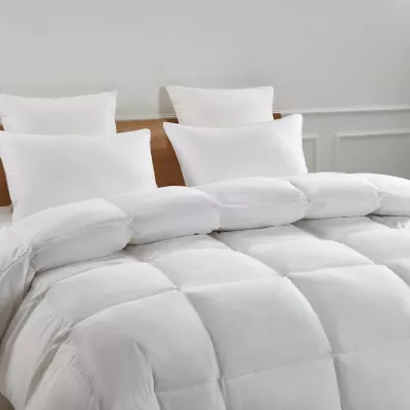 Serta 233 Thread Count Light Warmth White Goose Feather And Down Fiber Comforter