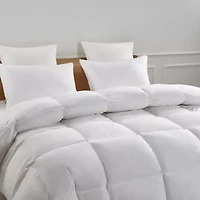 Serta 233 Thread Count Light Warmth White Goose Feather And Down Fiber Comforter