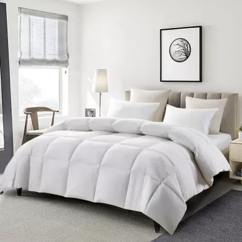 Serta 233 Thread Count All Seasons Warmth White Goose Feather And Down Fiber Comforter