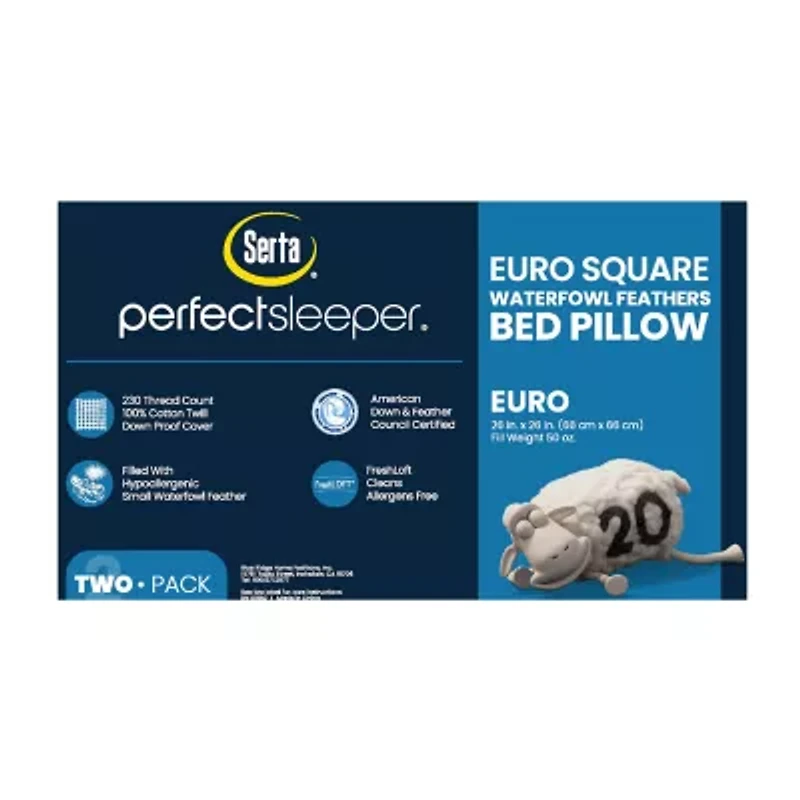 Serta Feather 2 Pack Euro Pillow