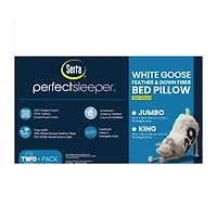Serta White Goose Feather Back Sleeper 2-Pack Pillow