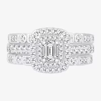 Signature By Modern Bride Womens 1 CT. T.W. Natural White Diamond 14K Gold Bridal Set