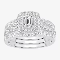 Signature By Modern Bride Womens 1 CT. T.W. Natural White Diamond 14K Gold Bridal Set