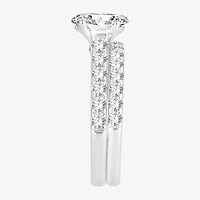 Signature By Modern Bride (H-I / Si1-Si2) Womens 2 CT. T.W. Lab Grown White Diamond 14K Gold Oval Bridal Set