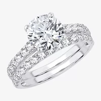 Signature By Modern Bride (H-I / Si1-Si2) Womens 2 CT. T.W. Lab Grown White Diamond 14K Gold Round Bridal Set