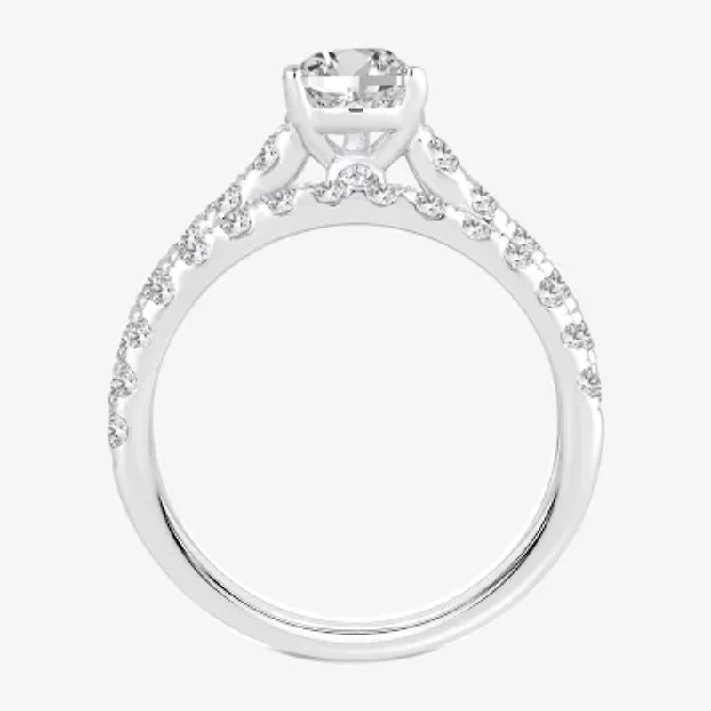 (H-I / SI1-SI2) Signature By Modern Bride Womens 2 CT. T.W. Lab Grown White Diamond 14K Gold  Pear Bridal Set