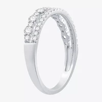 Womens 1/2 CT. T.W. Natural White Diamond 10K Gold Wedding Band