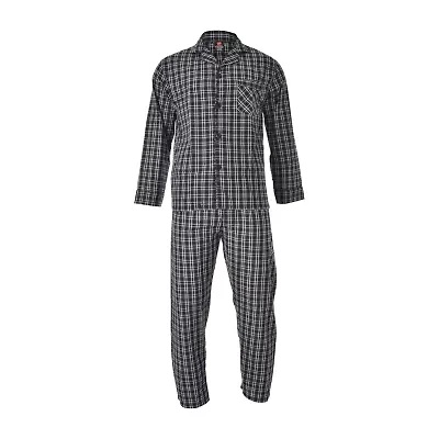 Hanes Mens Long Sleeve 2-pc. Big Pajama Sets