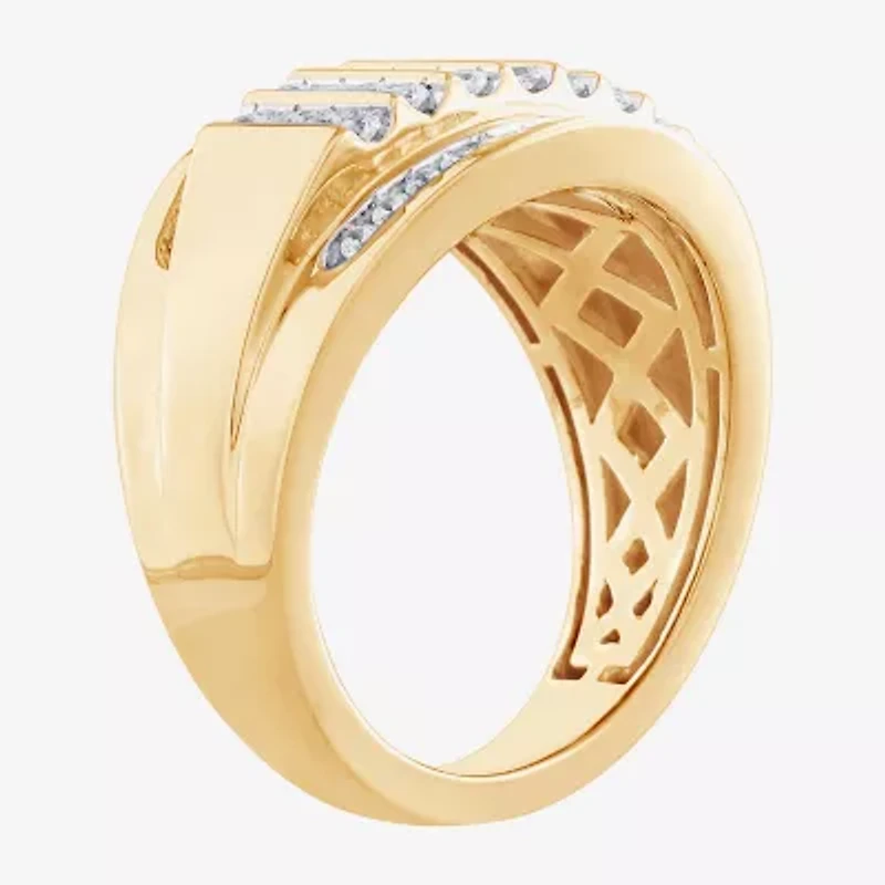 Mens 1 CT. T.W. Diamond 10K Gold Fashion Ring