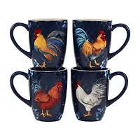 Certified International Indigo Rooster 16-pc. Earthenware Dinnerware Set