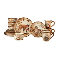 Certified International Pine Forest 16-pc. Earthenware Dinnerware Set