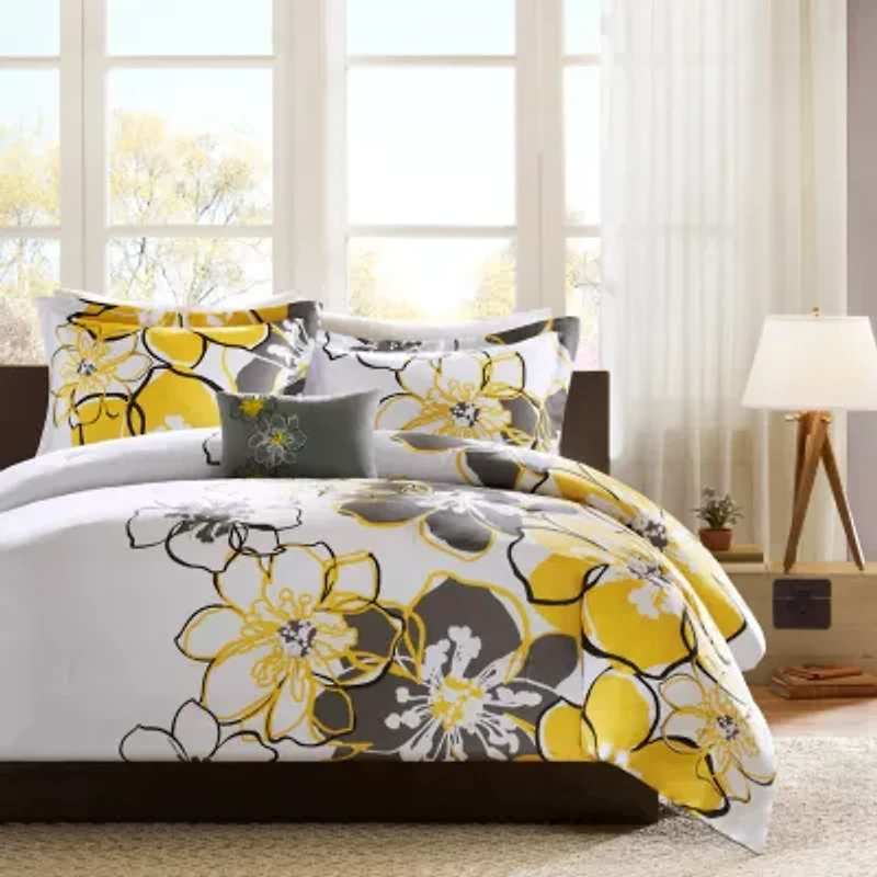 Intelligent Design Mackenzie Floral Comforter Set with decorative pillow