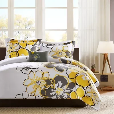 Intelligent Design Mackenzie Floral Comforter Set with decorative pillow