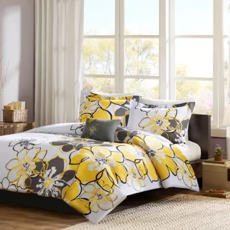 Intelligent Design Mackenzie Floral Comforter Set with decorative pillow