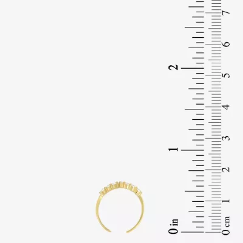 White Cubic Zirconia 10K Gold Adjustable Toe Ring