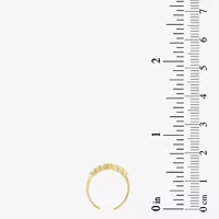 White Cubic Zirconia 10K Gold Adjustable Toe Ring