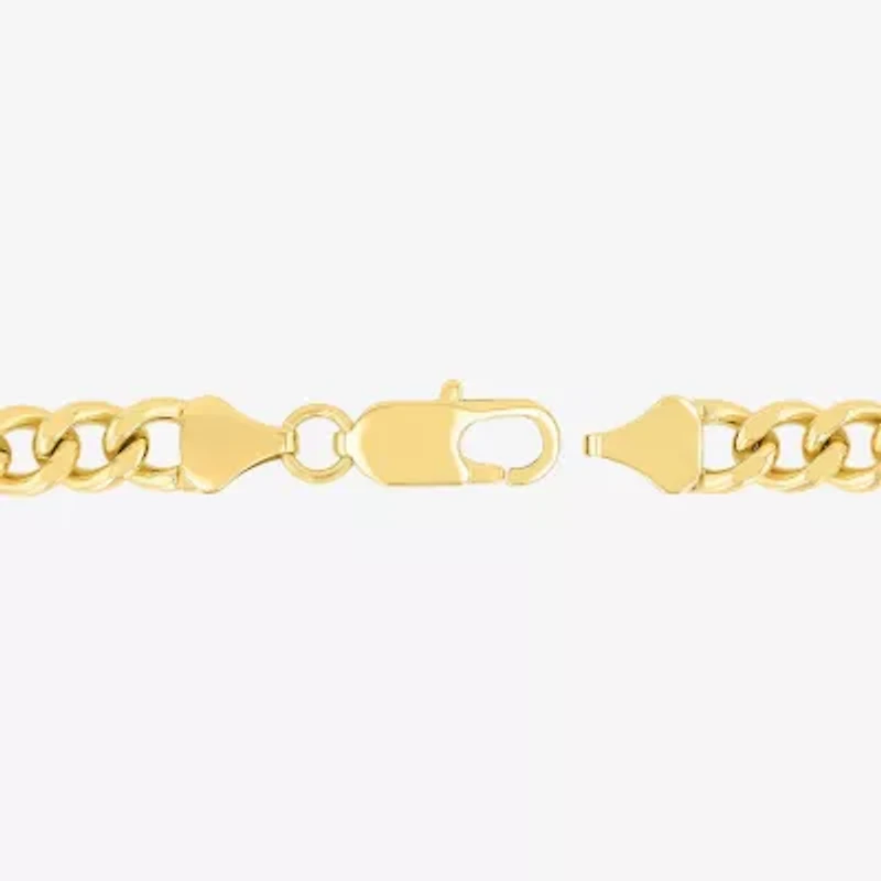 Mens Stainless Steel 9 Inch Solid Curb Chain Bracelet