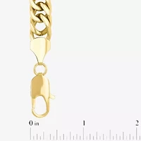 Mens Stainless Steel 9 Inch Solid Curb Chain Bracelet