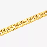 Mens Stainless Steel 9 Inch Solid Curb Chain Bracelet