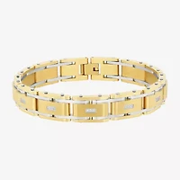 Mens Stainless Steel 8 1/2 Inch Link Bracelet