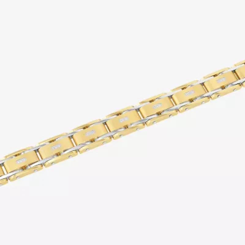 Mens Stainless Steel 8 1/2 Inch Link Bracelet