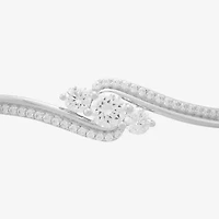 Diamonart Womens Cubic Zirconia Sterling Silver Bangle Bracelet