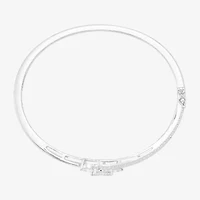 Diamonart Womens Cubic Zirconia Sterling Silver Bangle Bracelet