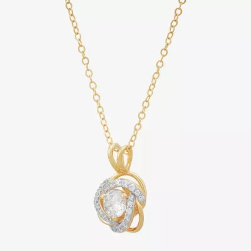 Diamonart Womens 1 1/3 CT. T.W. Cubic Zirconia 14K Gold Over Silver 2-pc. Jewelry Set