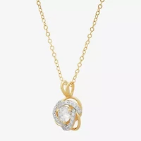 Diamonart Womens 1 1/3 CT. T.W. Cubic Zirconia 14K Gold Over Silver 2-pc. Jewelry Set