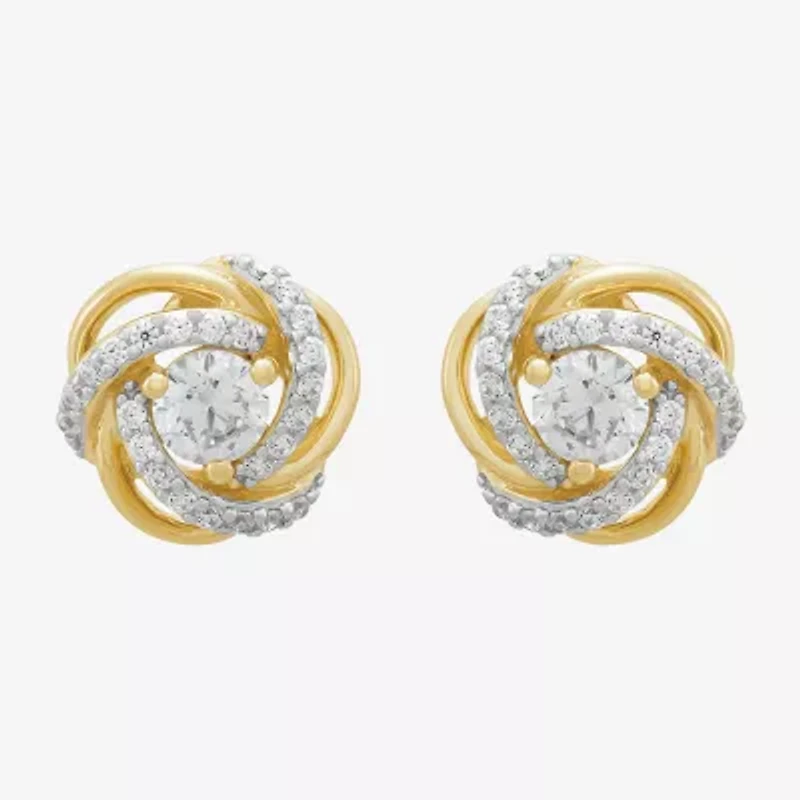 Diamonart Womens 1 1/3 CT. T.W. Cubic Zirconia 14K Gold Over Silver 2-pc. Jewelry Set