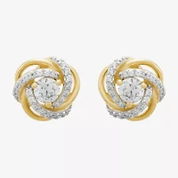 Diamonart Womens 1 1/3 CT. T.W. Cubic Zirconia 14K Gold Over Silver 2-pc. Jewelry Set