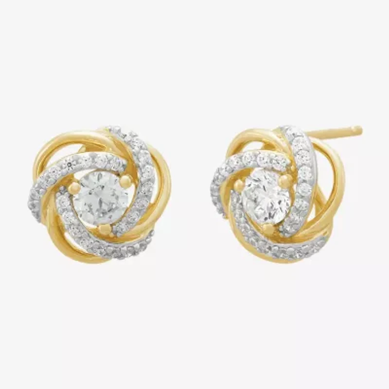 Diamonart Womens 1 1/3 CT. T.W. Cubic Zirconia 14K Gold Over Silver 2-pc. Jewelry Set