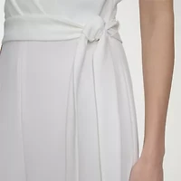 Marc New York Womens Sleeveless Belted Jumpsuit