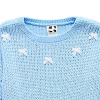 Self Esteem Big Kid Girls Crew Neck Long Sleeve Pullover Sweater