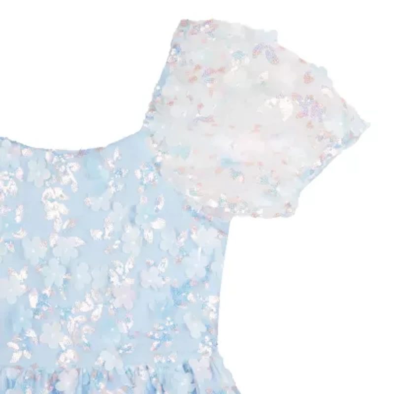 Rare Editions Big Kid Girls Embellished Short Sleeve Fit + Flare Dress