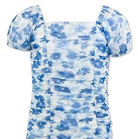 Speechless Big Kid Girls Short Sleeve Cap Casual Floral Bodycon Dress