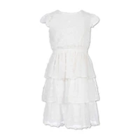 Speechless Big Kid Girls Short Sleeve Ruffled A-Line Dress