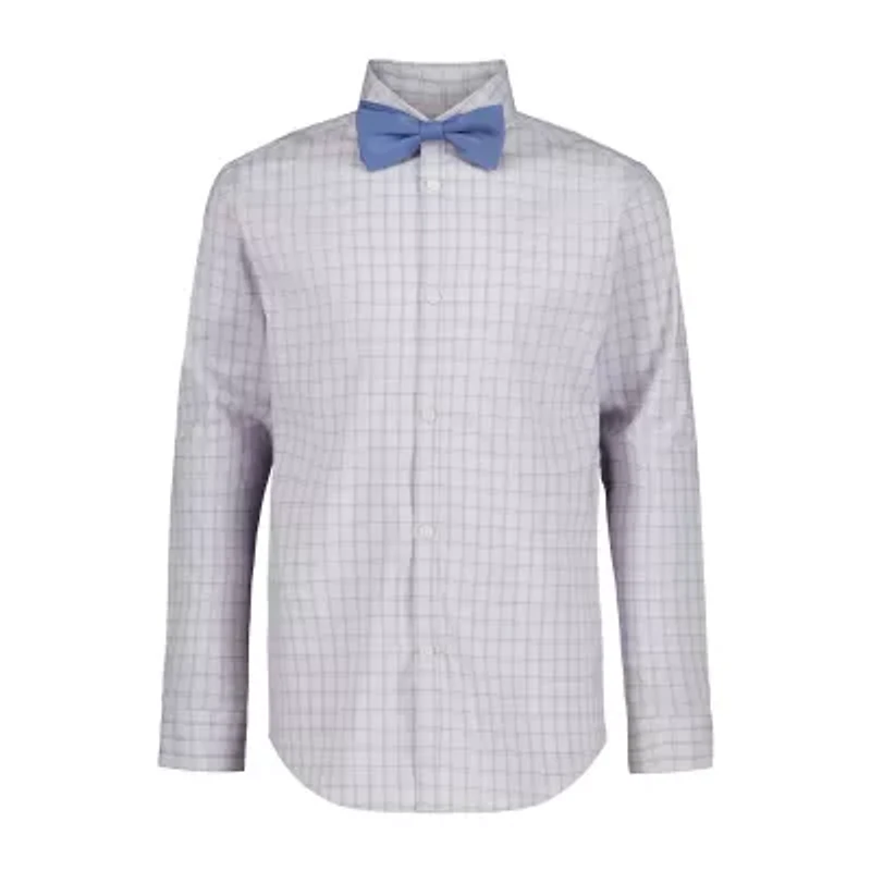 Van Heusen Little & Big Kid Boys Stretch Fabric Long Sleeve Point Collar Shirt + Tie Set