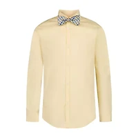 Van Heusen Little & Big Kid Boys Stretch Fabric Long Sleeve Point Collar Shirt + Tie Set