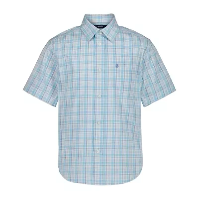 IZOD Big Kid Boys Short Sleeve Regular Fit Button-Down Shirt