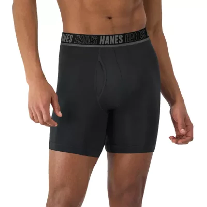 Hanes Moves X-Temp Performance Total Support Pouch Mens 4 Pack Boxer Briefs Umsbe4